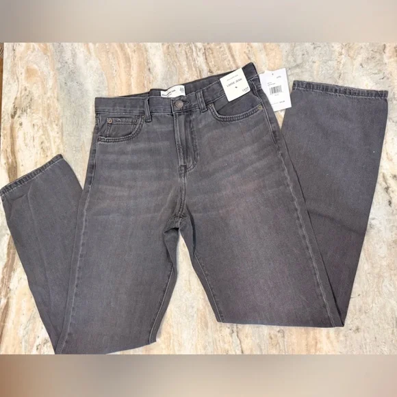 NWT Boys ABERCROMBIE & FITCH Dark grey wash lightweight loose jeans- Size 13/14 - Picture 2 of 5